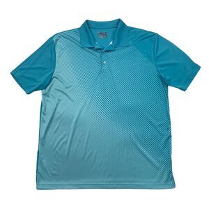 Jack Nicklaus Polo Shirt Mens 2XL XXL Blue Diamond Print Short Sleeve Golf